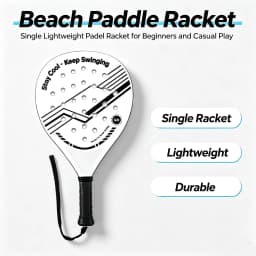 Budget-Friendly Padel Tennis Racket for Beginners Intermediates Durable Anti-Vibration Handle Plastic Grip