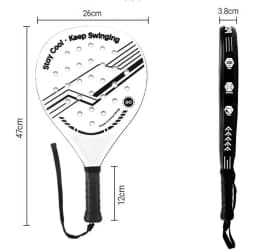 Budget-Friendly Padel Tennis Racket for Beginners Intermediates Durable Anti-Vibration Handle Plastic Grip