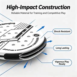 Budget-Friendly Padel Tennis Racket for Beginners Intermediates Durable Anti-Vibration Handle Plastic Grip
