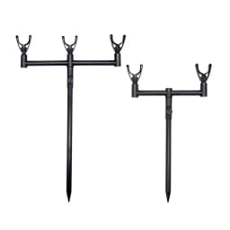 JSFUN Carp Fishing Tackle Rod Pod Set With Bag 2 Set Bank Sticks 2/3 Head Rod Buzz Bars Fishing Rod Holder Set