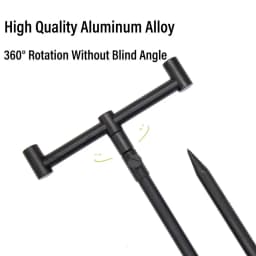 JSFUN Carp Fishing Tackle Rod Pod Set With Bag 2 Set Bank Sticks 2/3 Head Rod Buzz Bars Fishing Rod Holder Set