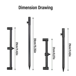 JSFUN Carp Fishing Tackle Rod Pod Set With Bag 2 Set Bank Sticks 2/3 Head Rod Buzz Bars Fishing Rod Holder Set