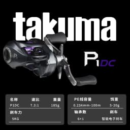 Takuma 26 New P1dc Max Baitcasting Reel Hologram Intelligent Control Electronic Brake Anti Backlash Long Casting Universal Lure
