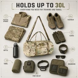 VOTAGOO 30L Tactical Travel Bag Large Capacity Storage Handbag Fitness Gym Duffel for Men Outdoor Sports
