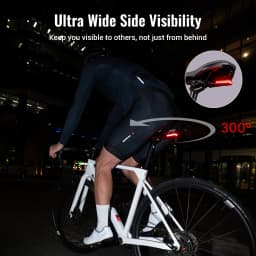 RAVEMEN CL50/CL100/CL200 Bike Rear Light Bicycle LED Taillight Lamp USB-C Rechargeable Auto On-off Brake Sensor Side Visibility