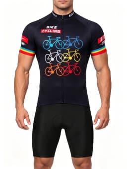 Summer Pro Team Black Cycling Clothing Cycling Jersey Set Men Road Bike Shirt Suit Bicycle Bib Shorts