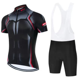 Summer Pro Team Black Cycling Clothing Cycling Jersey Set Men Road Bike Shirt Suit Bicycle Bib Shorts