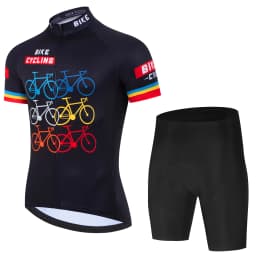 Summer Pro Team Black Cycling Clothing Cycling Jersey Set Men Road Bike Shirt Suit Bicycle Bib Shorts