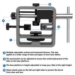 Pridefend Sight Pusher for Square Slides,Sight Pusher Tool, Heavy Duty Pistol Rear Sight Pusher Adjustment Sight Pusher