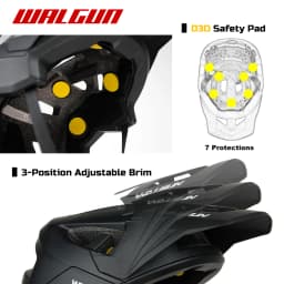 Walgun MTB Half Helmet With Wisor EPS PC 54-61mm Men Women Off Road Bicycle Helmets Motocycle Cycle Head Protect Helmets