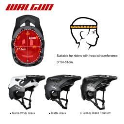Walgun MTB Half Helmet With Wisor EPS PC 54-61mm Men Women Off Road Bicycle Helmets Motocycle Cycle Head Protect Helmets