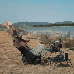 Portable Off Ground Folding Moon Chair 580g Aluminum Alloy Camping Beach Fishing Stool Ultralight Outdoor Travel Seat 100kg Load