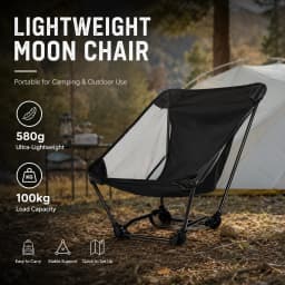 Portable Off Ground Folding Moon Chair 580g Aluminum Alloy Camping Beach Fishing Stool Ultralight Outdoor Travel Seat 100kg Load