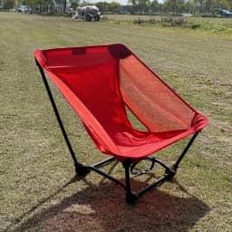 Portable Off Ground Folding Moon Chair 580g Aluminum Alloy Camping Beach Fishing Stool Ultralight Outdoor Travel Seat 100kg Load