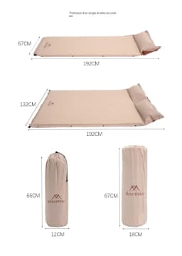 Outdoor Camping Self-Inflating Air Mattress Egg Crate Foam Sleeping Pad Moisture-Proof Floor Mat for Wild Tent Hiking