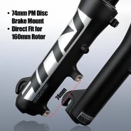 BOLANY Bicycle 16-inch Air Fork Children's Mountain Bike Suspension Fork Straight Tube 85mm Travel 9x100mm QR for MTB/Kids Bike