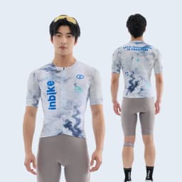 INBIKE New Men Short Sleeve Cycling Jersey Spring Summer Sweat Wicking Breathable Road Bike Clothing with Reflective Logo Design