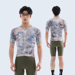 INBIKE New Men Short Sleeve Cycling Jersey Spring Summer Sweat Wicking Breathable Road Bike Clothing with Reflective Logo Design