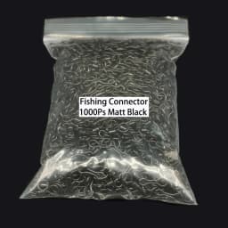 New 1000pcs Carp Fishing Accessories Big Small Eye Matt Black Rolling Swivel Ledear Sinker Connector Fishing Hook Tackle Pesca