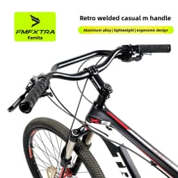 Mountain bike M handle 31.8mm aluminum alloy swallow handle 640mm welded extension frame horizontal handle accessories Handlebar