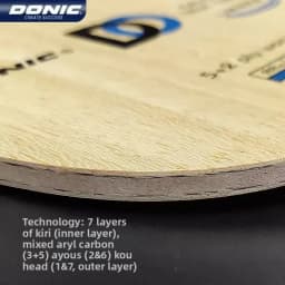 DONIC Ping Pong Bottom Plate True Carbon Internal Energy Carbon Attack Type Mixed Aromatic Carbon Horizontal Plate 33191