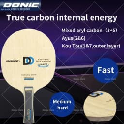 DONIC Ping Pong Bottom Plate True Carbon Internal Energy Carbon Attack Type Mixed Aromatic Carbon Horizontal Plate 33191