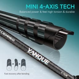 CEMREO Lure Fishing Rod 1.8m/1.98m/2.1m/2.4m Spinning/Casting Fishing Rod Light Weight Rod for Fishing Model:YANQUE-LY