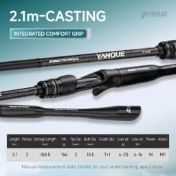 CEMREO Lure Fishing Rod 1.8m/1.98m/2.1m/2.4m Spinning/Casting Fishing Rod Light Weight Rod for Fishing Model:YANQUE-LY