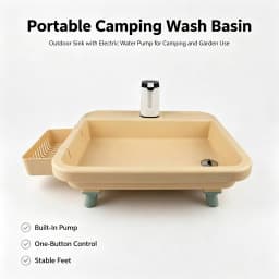 Outdoor Portable Sink Multifunctional Folding Camping Sink With Electric Water Pump Suitable For Camping Travel And Family Use