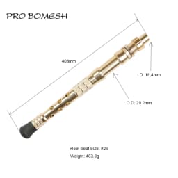 Pro Bomesh Full Body Heavy Duty Trolling Aluminum handle Gimbal reel seat Rod Building Component Repair boat rod DIY Accessory