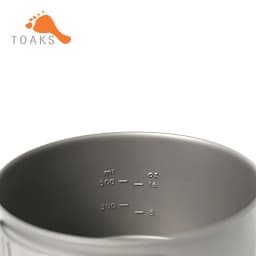 TOAKS 900ml Titanium Pot, 900ml D130mm Titanium Pot Camping Cookware Outdoor Pots, Hiking Equipment(POT-900-D130)