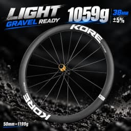 KORE CYCLONE Carbon Spoke Wheelset-50mm-T1000 Carbon Rims 36T/60T Ratchet Hub XDR/HG 700C Design for Ultra-Light Road Racing
