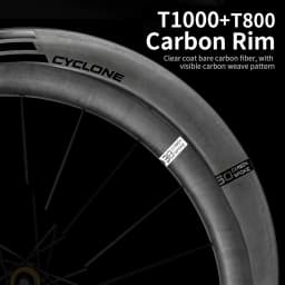 KORE CYCLONE Carbon Spoke Wheelset-50mm-T1000 Carbon Rims 36T/60T Ratchet Hub XDR/HG 700C Design for Ultra-Light Road Racing