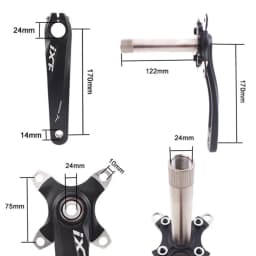 Durable IXF Bike MTB Crank 104 BCD 170mm MTB Bike Crankset Hollowtech Narrow Wide Chainring Road Bicycle Parts