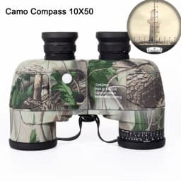 Marine Binoculars 10x50 with Rangefinder Compass for Adults FMC Lens Waterproof Fogproof Low Light Vision Binoculars for Boating