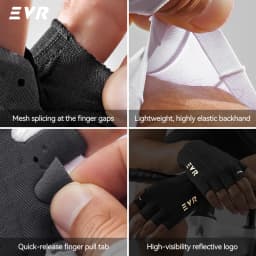 EVR Summer Cycling Gloves PALM Double Arrow Bicycle Short Finger Gloves Full Palm Shock Absorbing MTB Bicycle Pneumatic Gloves