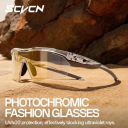 SCVCN Outdoor Photochromic Running Hiking Goggles Cycling Sunglasses Men Women MTB Glasses UV400 Bicycle Sports Ultralight TR90
