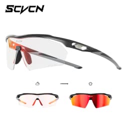 SCVCN Outdoor Photochromic Running Hiking Goggles Cycling Sunglasses Men Women MTB Glasses UV400 Bicycle Sports Ultralight TR90