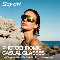 SCVCN Outdoor Photochromic Running Hiking Goggles Cycling Sunglasses Men Women MTB Glasses UV400 Bicycle Sports Ultralight TR90
