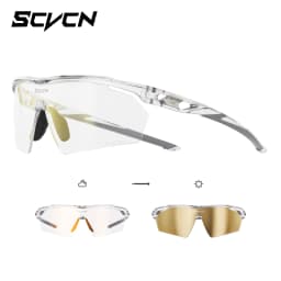 SCVCN Outdoor Photochromic Running Hiking Goggles Cycling Sunglasses Men Women MTB Glasses UV400 Bicycle Sports Ultralight TR90