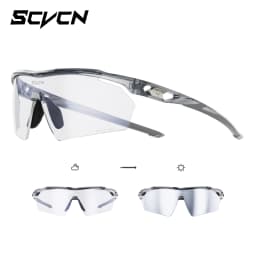 SCVCN Outdoor Photochromic Running Hiking Goggles Cycling Sunglasses Men Women MTB Glasses UV400 Bicycle Sports Ultralight TR90