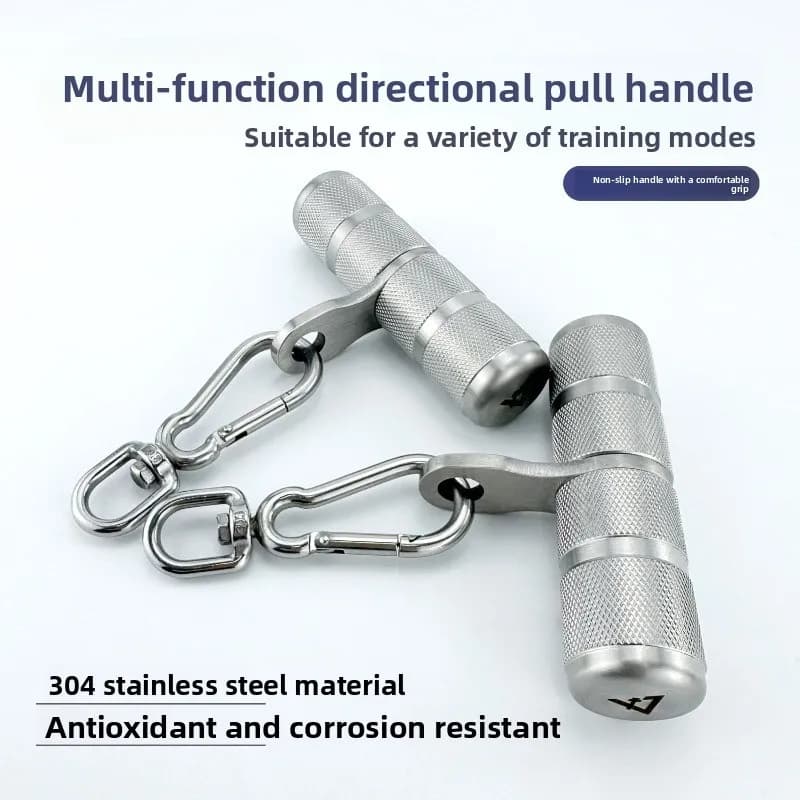 Stainless Steel Multifunctional Universal Handle Cable Machine Accessories High Pull Down Grip Fitness Equipment Parts
