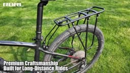 RBRL Bicycle Cargo Rack Rear Bike Rack 75kg Heavy Duty Aluminum Iron Rear Pannier Rack for 24" 26"27.5"/700C/29" MTB City Bikes