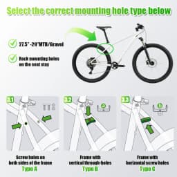 RBRL Bicycle Cargo Rack Rear Bike Rack 75kg Heavy Duty Aluminum Iron Rear Pannier Rack for 24" 26"27.5"/700C/29" MTB City Bikes