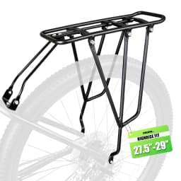 RBRL Bicycle Cargo Rack Rear Bike Rack 75kg Heavy Duty Aluminum Iron Rear Pannier Rack for 24" 26"27.5"/700C/29" MTB City Bikes
