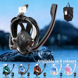Adult Snorkelling Mask, Dual-Tube Swimming Mask, Silicone Inner Seal, Dry-Breathing System, Outdoor Beach Free-Diving Equipment