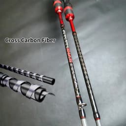 ROLLFISH Carbon Fiber Solid Tip Rod – High Sensitivity Saltwater Jigging Pole for Octopus/Squid 1.98m/2m