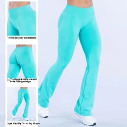 Denyf Impact Flares Scrunch Booty Women's Gym Leggings Seamless Fitness Workout Yoga Trousers Squat Proof Fashion Flared Pants