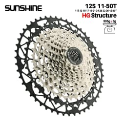 SUNSHINE Ultralight Bicycle Cassette Carbon Steel Material 9/10/11/12/13 Speed HG Structure Freewheel for Mountain Bike