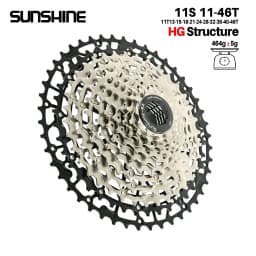 SUNSHINE Ultralight Bicycle Cassette Carbon Steel Material 9/10/11/12/13 Speed HG Structure Freewheel for Mountain Bike